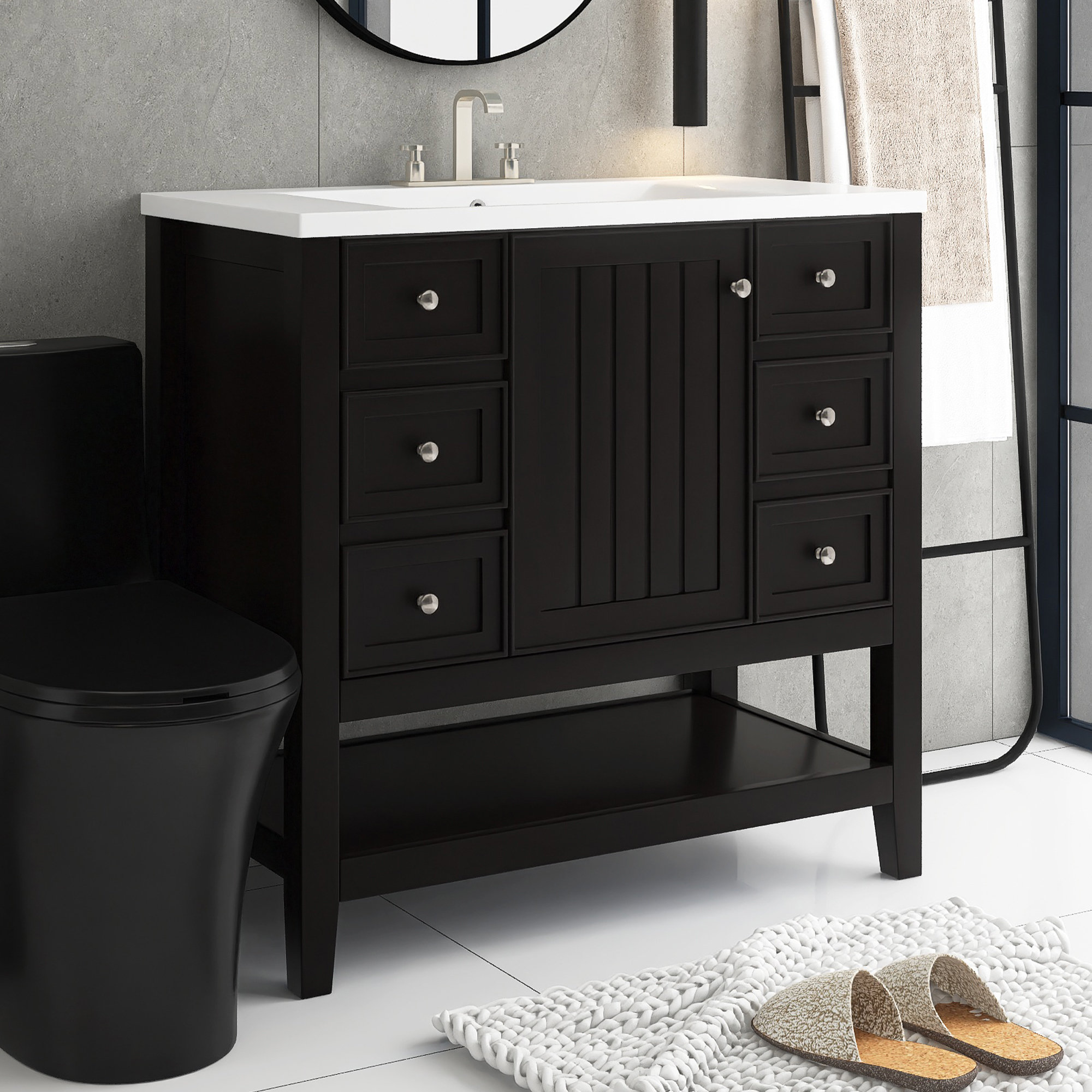 Staykiwi 36'' Single Bathroom Vanity with Ceramic Top